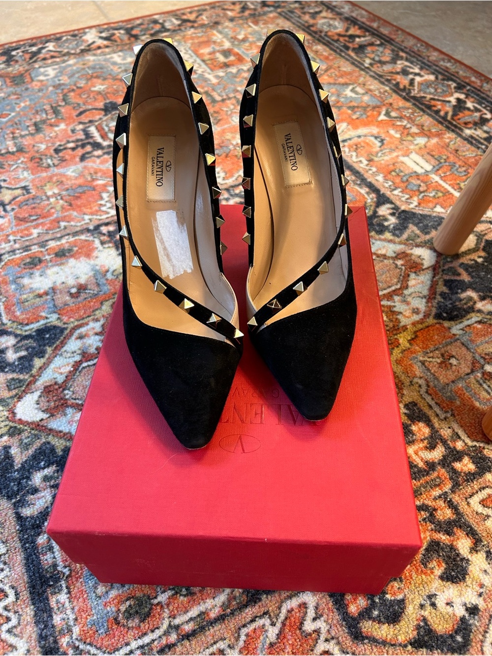 Valentino Black Suede D’Orsay Pumps size 38.5